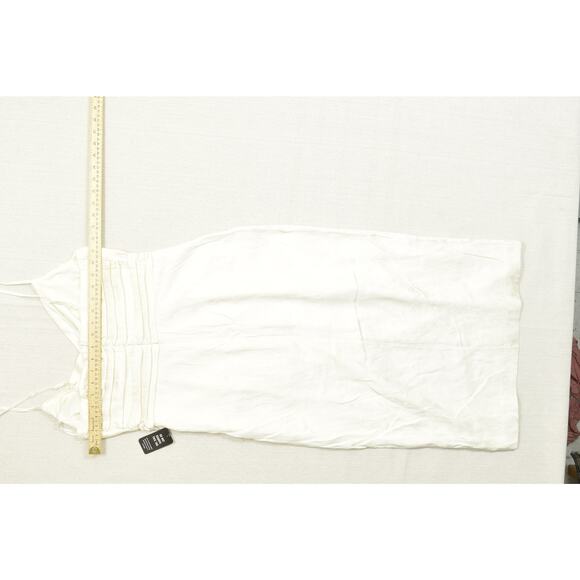 NEW EXPRESS Women's Cream Floral Mini Dress Sleeveless W/ Slit Size 10 - Picture 4 of 8